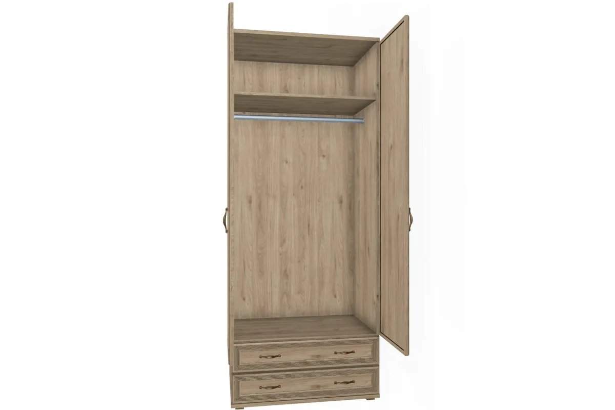 Готовый комплект для спальни СК-1024-ГС-В (Гикори Джексон светлый/Велюр) - купить в Озерце