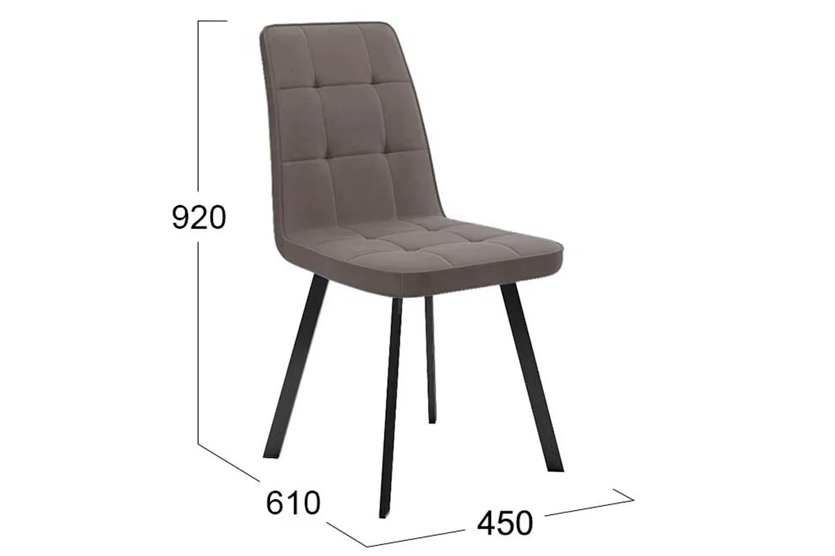 Стул Рони (Черный муар/Микровелюр Brendy Latte) - купить в Озерце