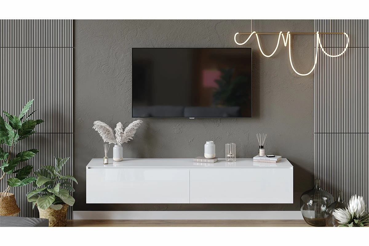 Тумба для теле- и радиоаппаратуры Глосс ТД-319.03.11 (Белый глянец) — Мебель-центр Озерцо