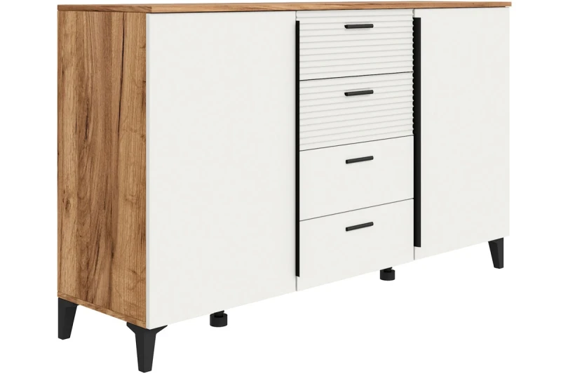 Комод комбинированный Белла №8 (Дуб Вотан/Тальк) — Мебель-центр Озерцо