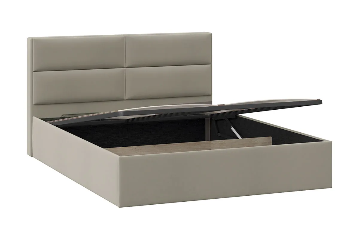 Кровать Глосс 160х200 с ПМ (Велюр/Мокко темный) - купить в Озерце