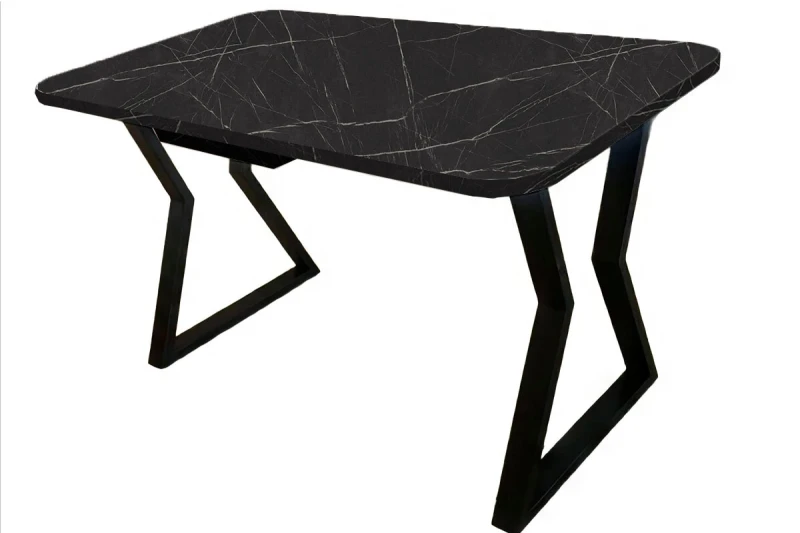 Стол раскладной Ричи (Черный мрамор/Металл чёрный) - купить в Озерце