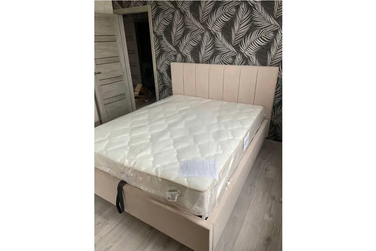 Кровать Венеция с ПМ 140х200 (Velutto/Бежевый) 2 кат. - купить в Озерце