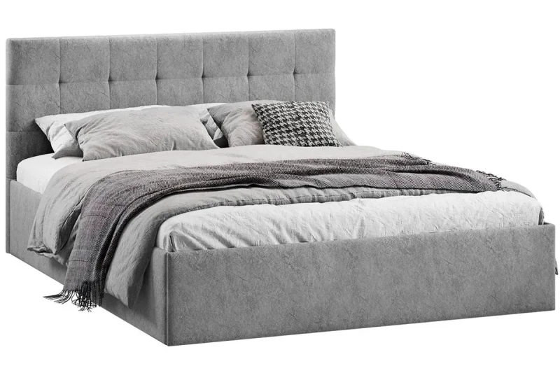 Кровать Джоли  универсальная 160х200 Тип 1 (Микровелюр/Wellmart Silver) - купить в Озерце