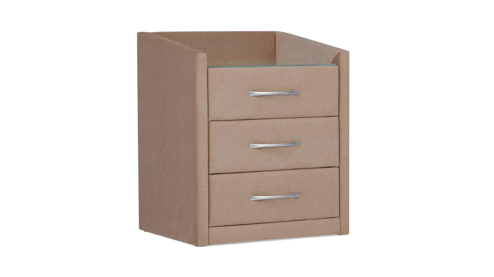 Тумба Teffi со стеклом, ткань Casanova Stone 44.5x53.5 — купить в Озерце