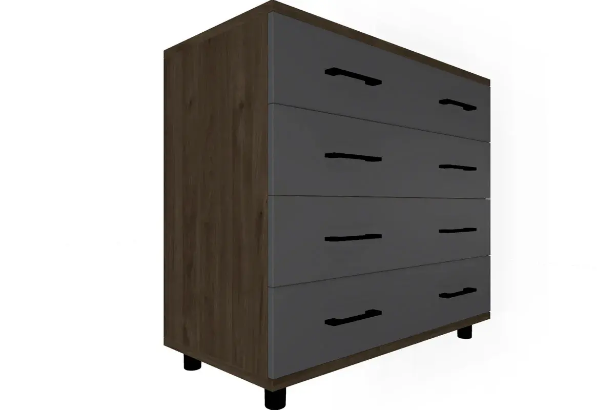 Детская Грейс композиция 10 (Гикори Джексон Темный/Антрацит Матовый) — Мебель-центр Озерцо