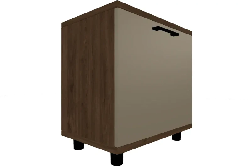 Тумба ТБ-5042-ГТ-ЛМ (Гикори Джексон Темный/Латте Матовый) — Мебель-центр Озерцо