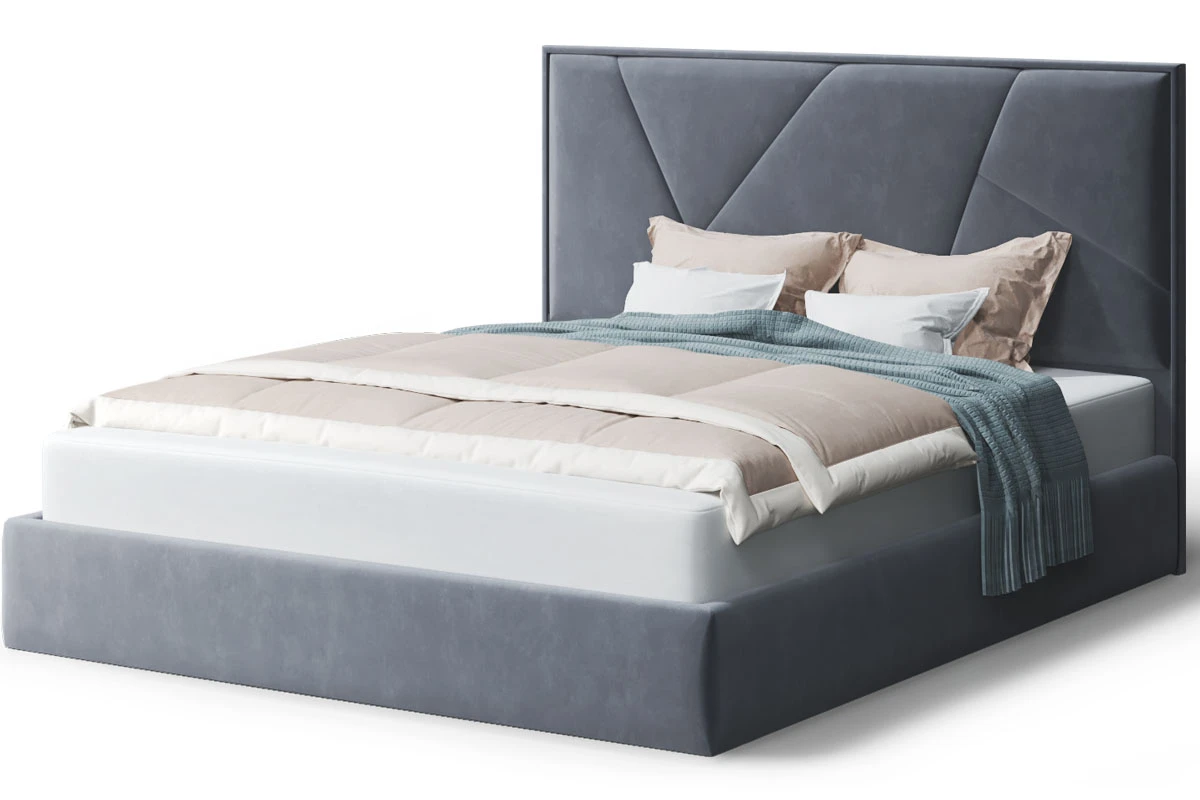 Кровать без опоры Ингрид с ПМ 140х200 (Бренди лайт 28/Серый) - купить в Озерце