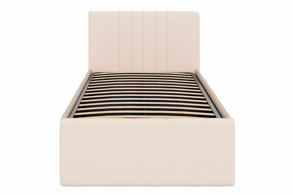 Кровать Соло односпальная с ПМ 90х200 (Newtone Light Beige/Светло-бежевый) - купить в Озерце