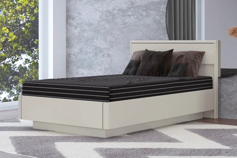 Кровать КР-4002-СК-КМ 140х200 (Серый Кашемир / Кашемир Матовый) - купить в Озерце