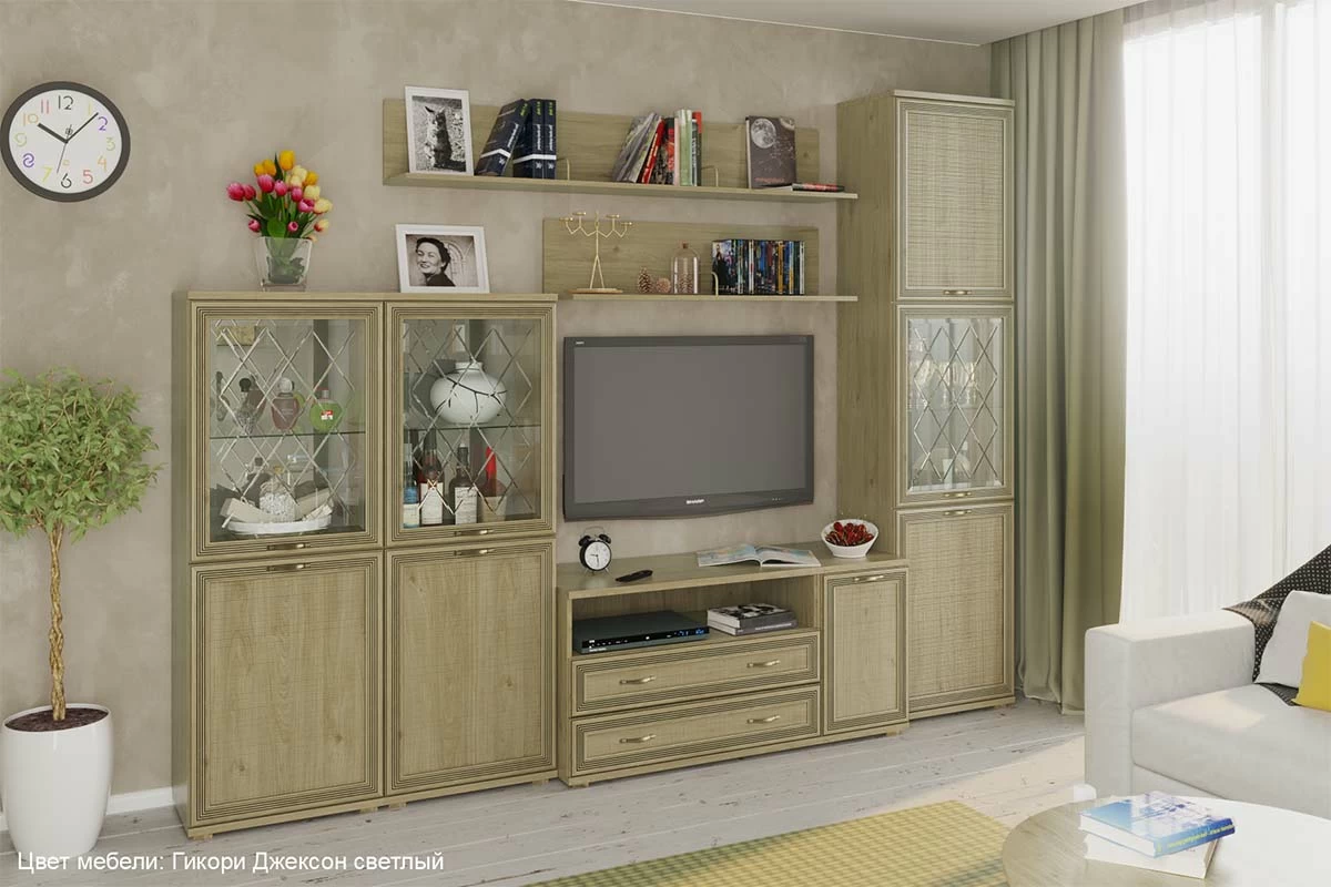 Шкаф ШК-1050 (Гикори Джексон Светлый) в мебель-центре Озерцо