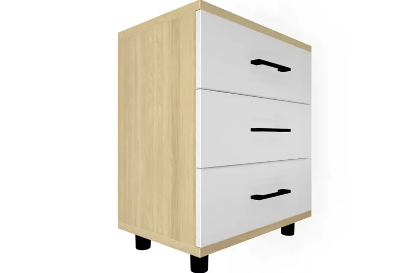 Тумба ТБ-5024-АС-БГ (Ясень Асахи/Белый Бриллиант Глянцевый) — Мебель-центр Озерцо