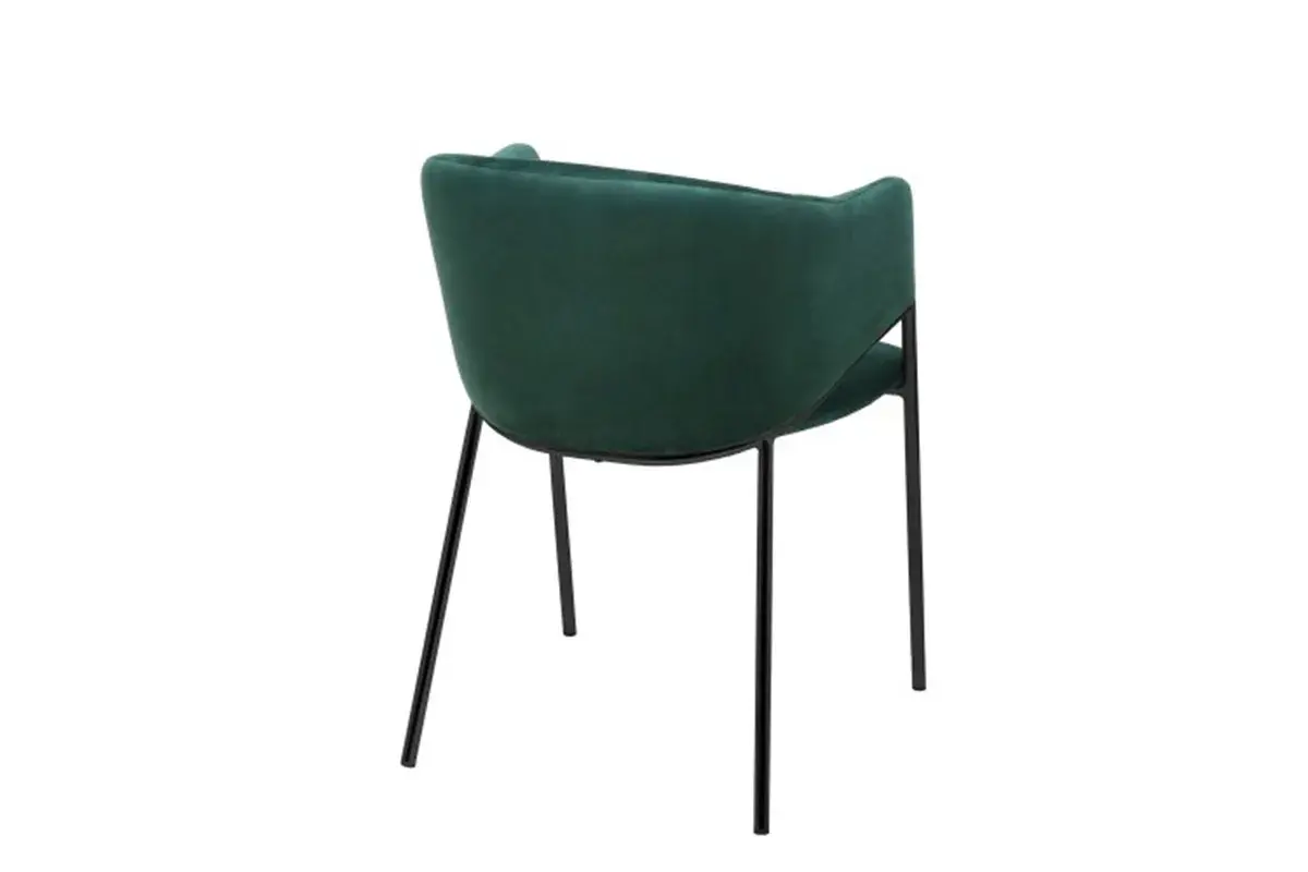 Стул Муза каркас черный матовый, велюр (Velluto 10 темно-зеленый) СРП-068 - купить в Озерце