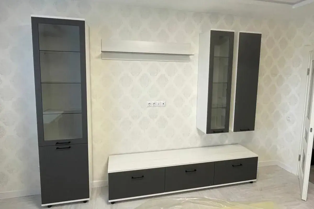 Тумба ТБ-5037-СЯ-АМ (Снежный Ясень/Антрацит Матовый) — Мебель-центр Озерцо