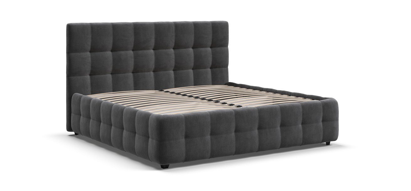 Кровать Босс 180*200 Про велюр Monolit серая - купить в Озерце