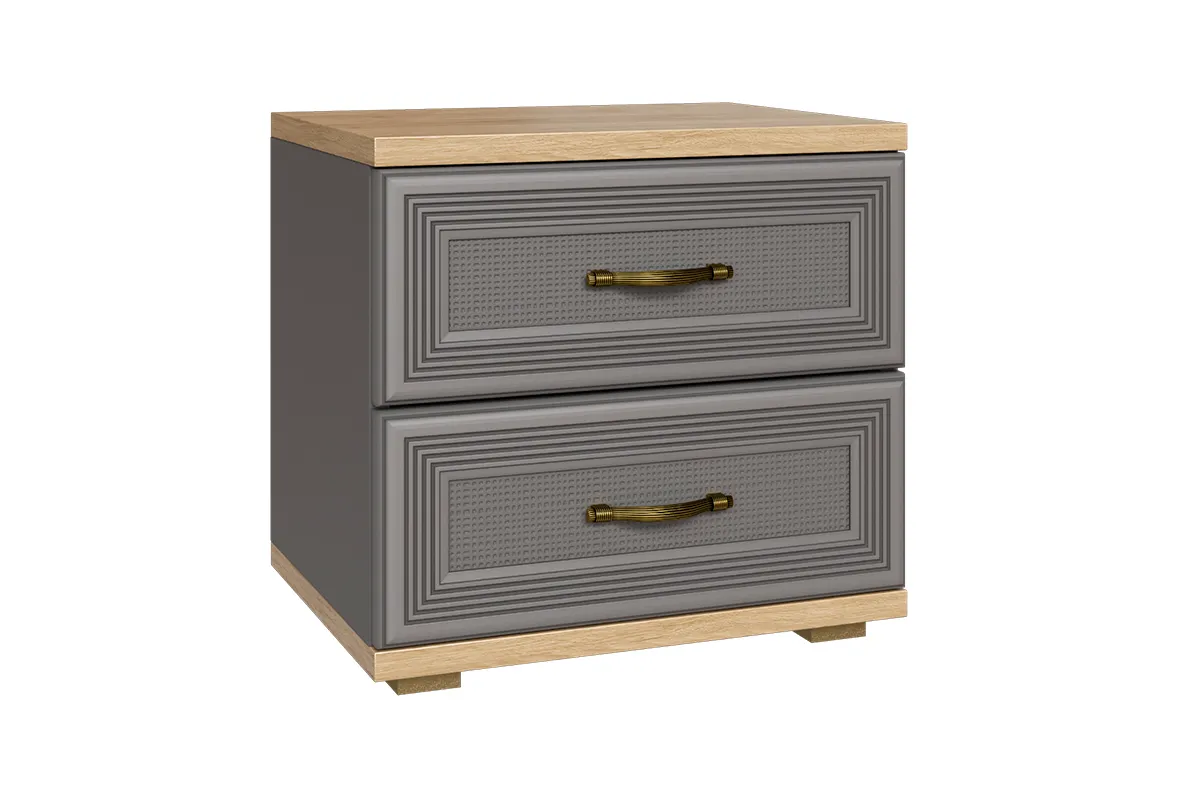 Готовый комплект для спальни СК-1018-ГС-СО-В (Гикори Джексон Светлый/Серый Оникс/Велюр) - купить в Озерце