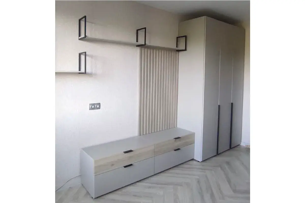 Тумба Мария МТ 90.2F (Дымчато-Серый/Дуб Мария) — Мебель-центр Озерцо