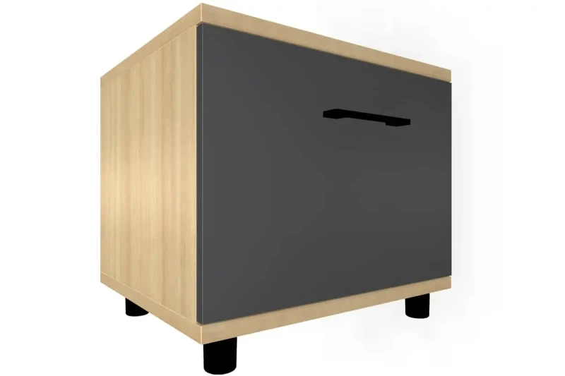 Тумба ТБ-5036-АС-АМ (Ясень Асахи/Антрацит Матовый) — Мебель-центр Озерцо