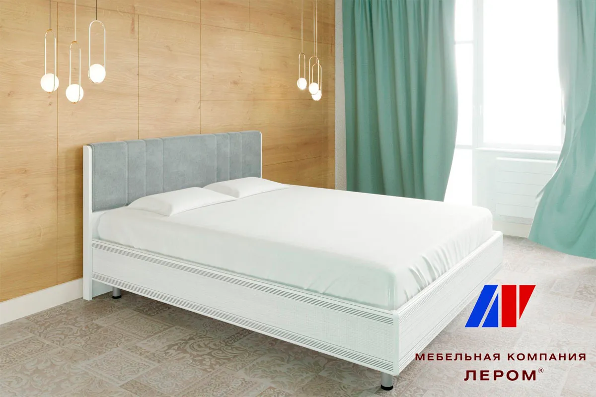 Готовый комплект для спальни СК-1024-СЯ-В (Снежный Ясень/Велюр) - купить в Озерце