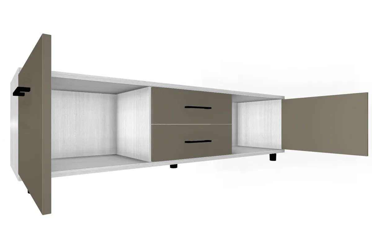 Тумба ТБ-5034-СЯ-ЛМ (Снежный Ясень/Латте Матовый) — Мебель-центр Озерцо