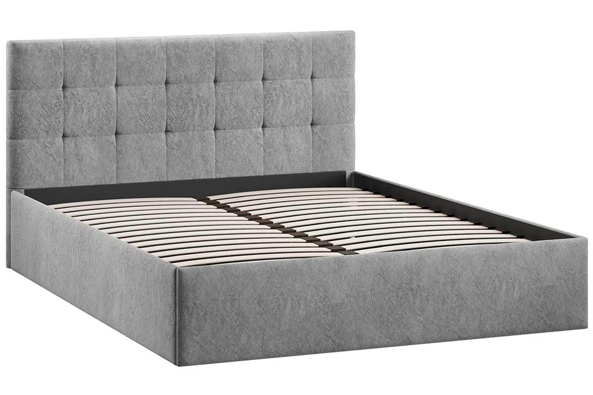 Кровать Джоли  универсальная 160х200 Тип 1 (Микровелюр/Wellmart Silver) - купить в Озерце
