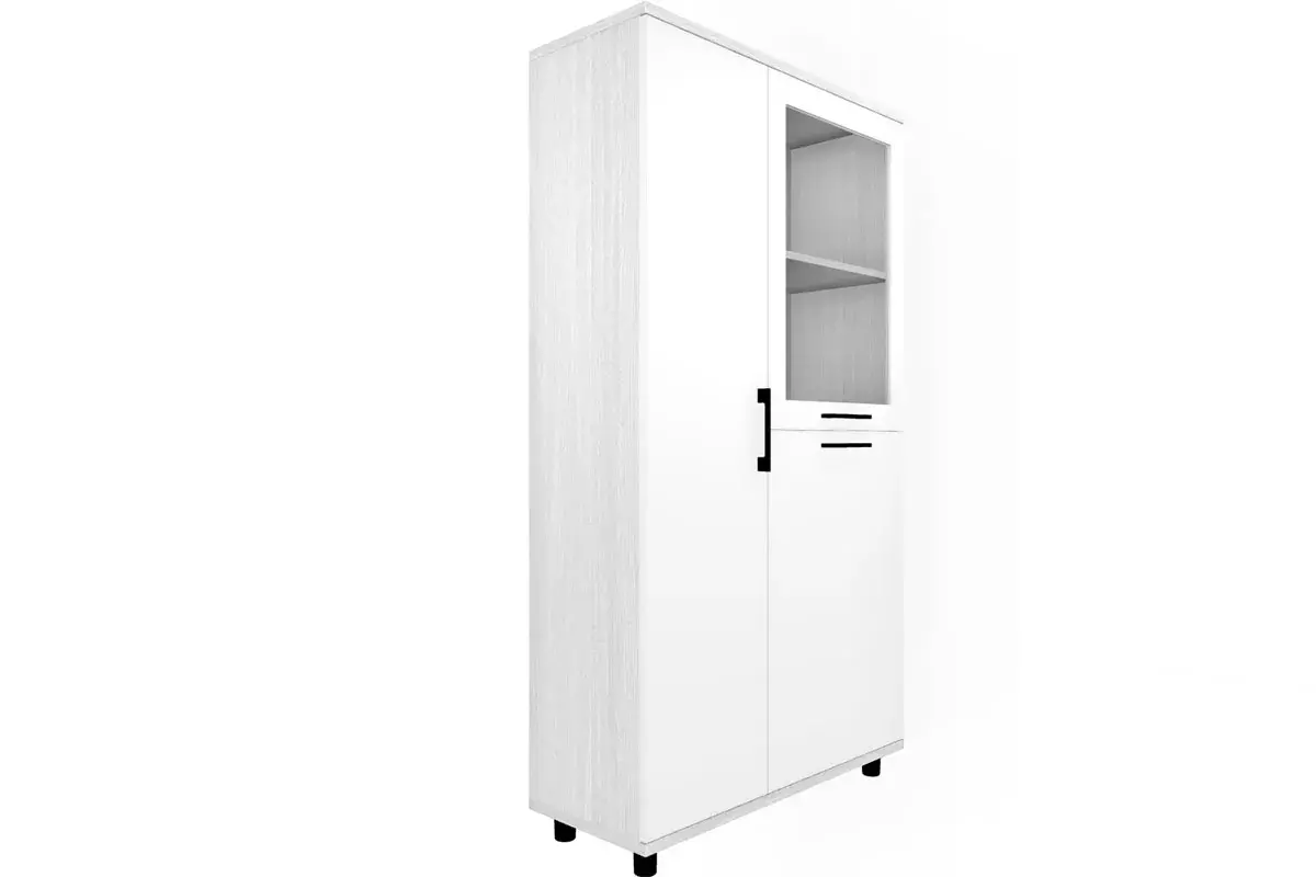 Шкаф многоцелевой ШК-5083-СЯ-БГ (Снежный Ясень/Белый Бриллиант Глянцевый) в мебель-центре Озерцо