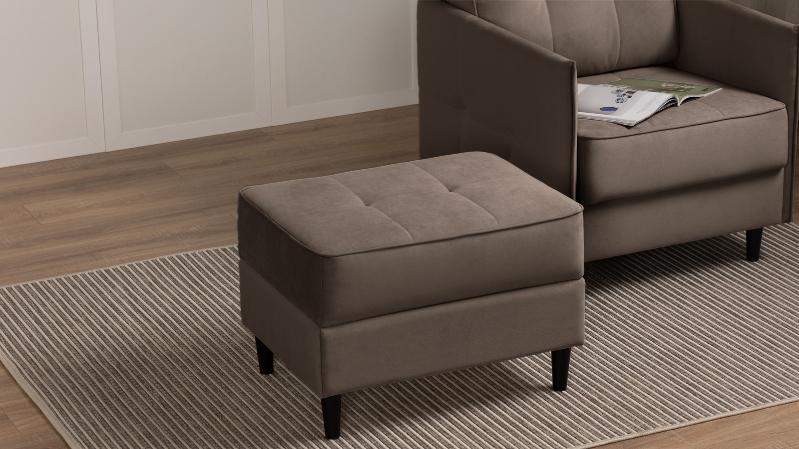Пуф Amani Pro, Тк. Тк. Sky Velvet 02 53x68 — купить в Озерце