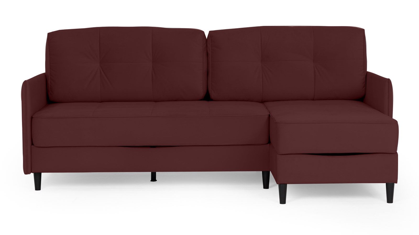 Диван Amani Pro угловой с узкими подлокотниками, ножки: пластик, Тк. Sky Velvet 32 156x217 — купить в Озерце