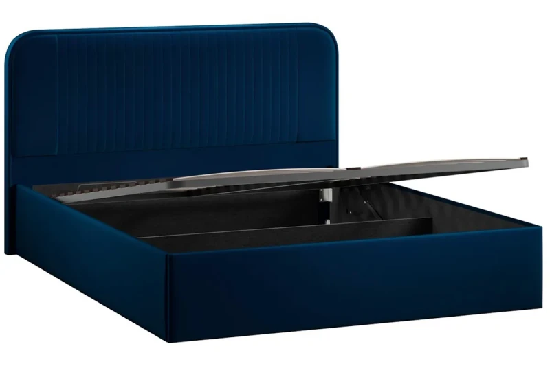 Кровать Тиффани c подъемным механизмом Тип 1 и заглушиной 140х200 (Велюр / Confetti Blue) - купить в Озерце
