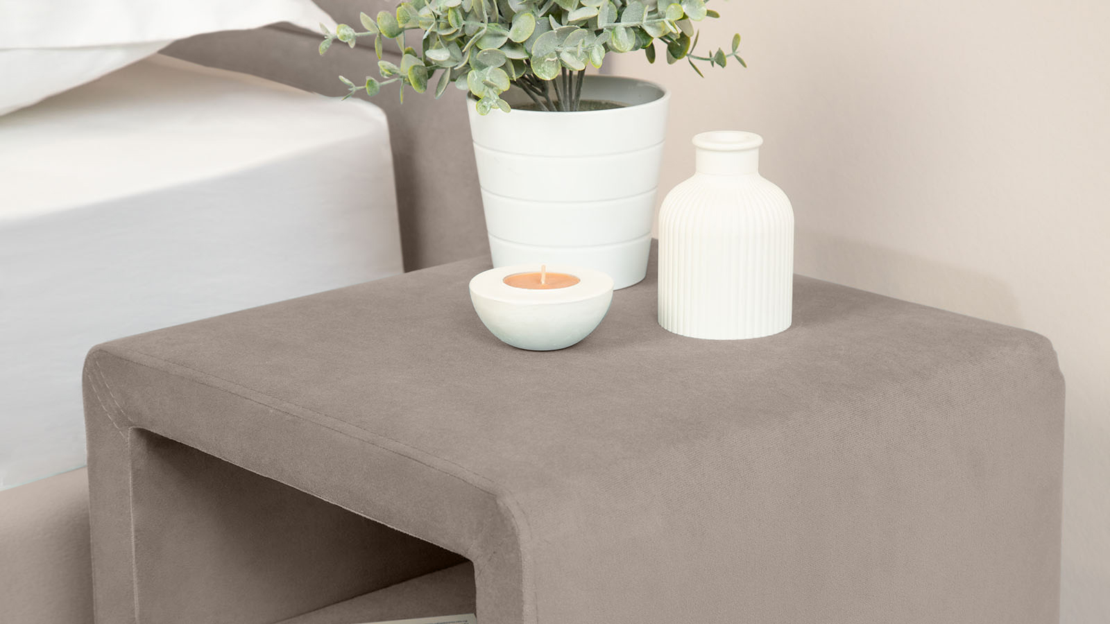 Тумба Leda, ткань Sky Velvet 03 36x36.5 — купить в Озерце