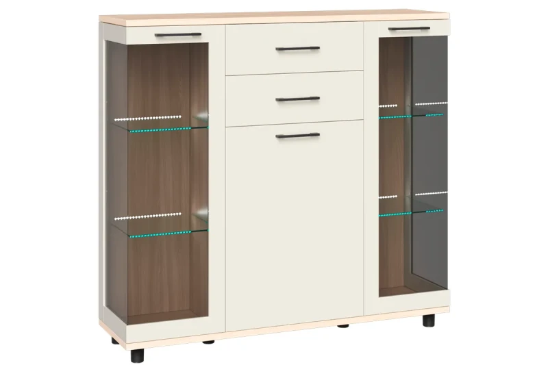 Тумба ТБ-5000-АС-КГ (Ясень Асахи/Кашемир Глянцевый) — Мебель-центр Озерцо