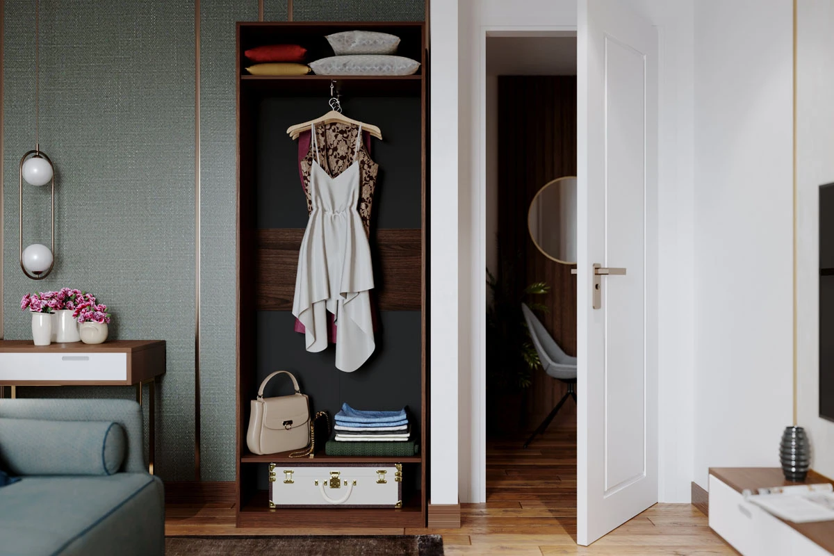 Шкаф для одежды (Орех шоколадный) в мебель-центре Озерцо