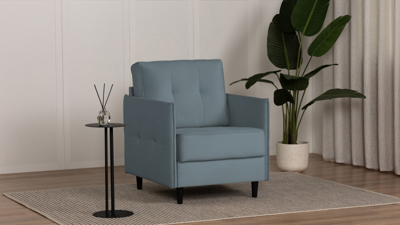 Кресло Amani Pro, Тк. Sky Velvet 18 (подлокотник: 5 см) 73.5x89 — купить в Озерце