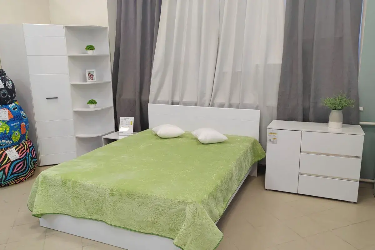 Кровать Gloss 160х200 Белый/Белый глянец (72374522) - купить в Озерце