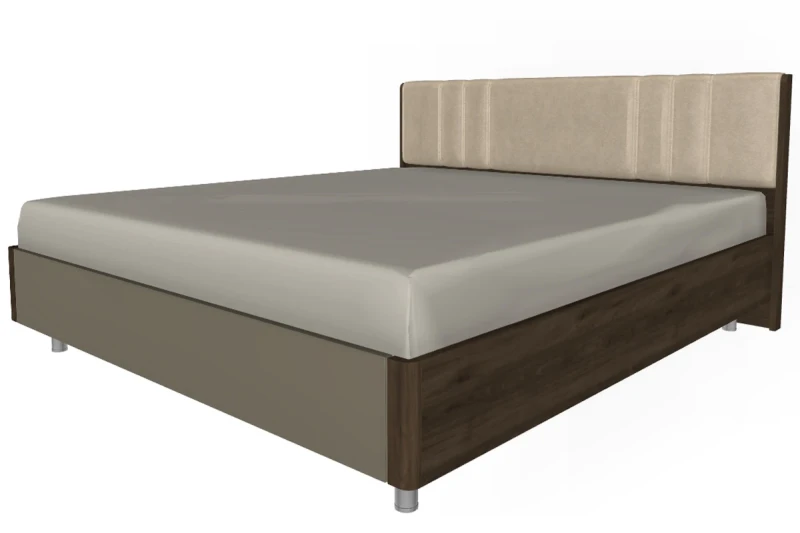 Кровать КР-5014-ГТ-ЛМ 180х200 (Гикори Джексон Темный/Латте Матовый) - купить в Озерце