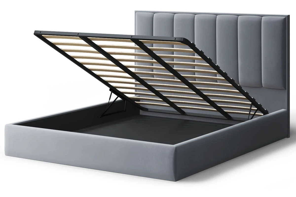 Кровать без опоры Лина с ПМ 140х200 (Neo 25/Серый) - купить в Озерце