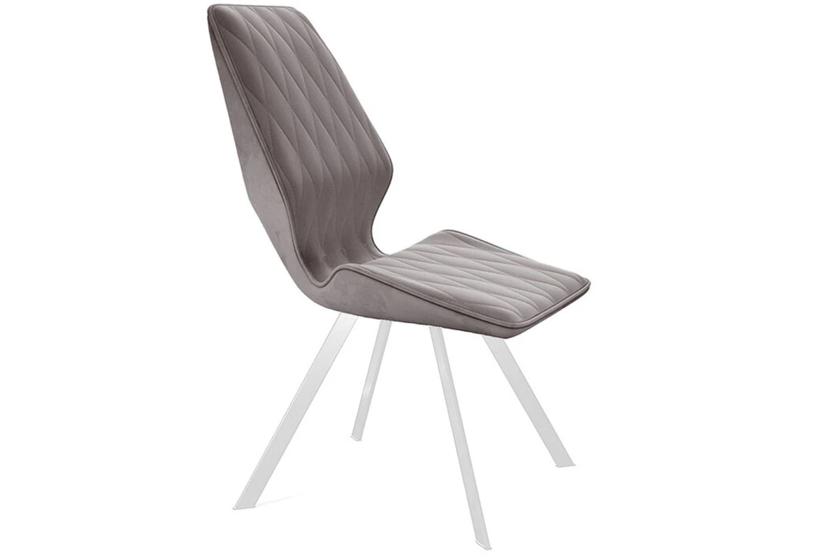 Стул Матэо (Белый муар/Микровелюр BRENDY Latte) - купить в Озерце