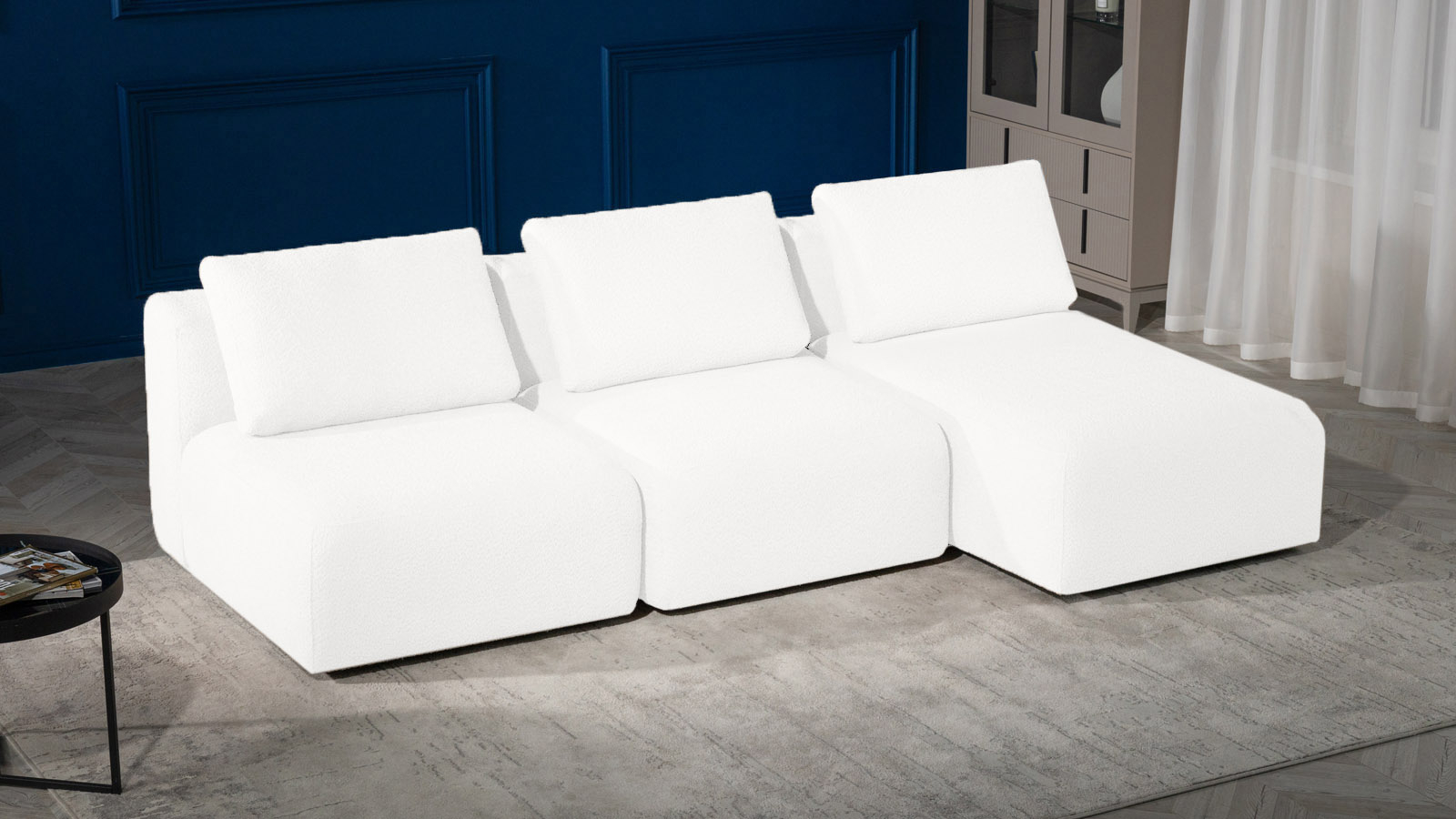 Диван модульный 3-секционный Molto 85+85+125 ткань Soul 000 147x259 — купить в Озерце