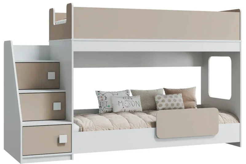 Кровать 2-х ярусная Тёма-2 (Белый/Капучино) - купить в Озерце
