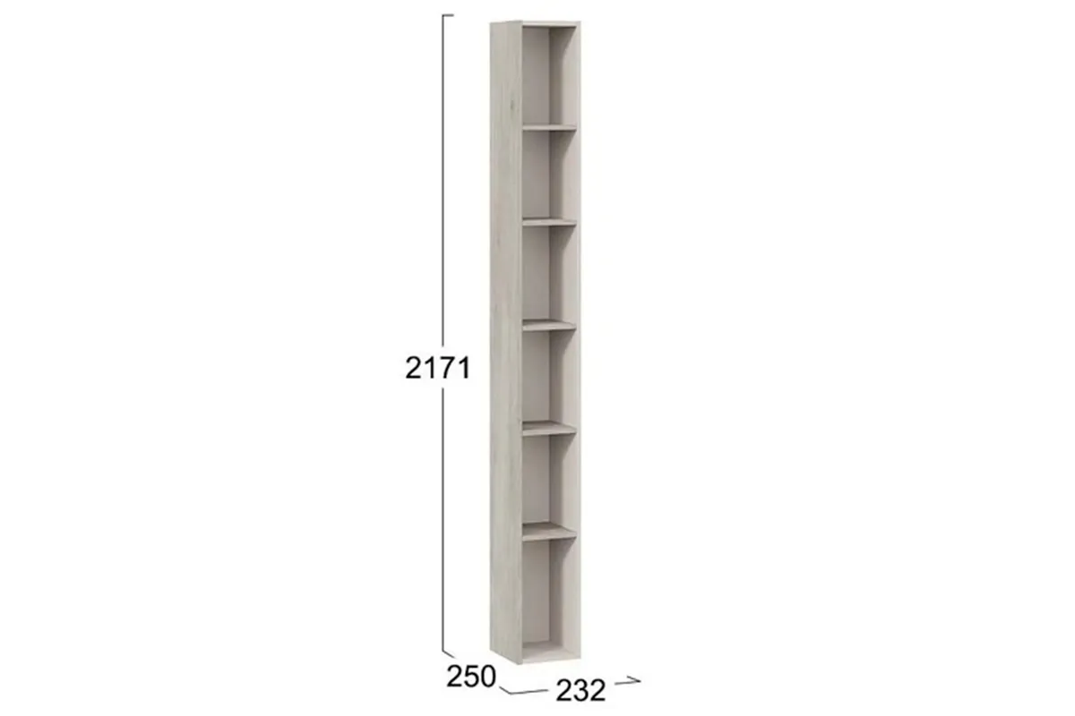 Стеллаж переходной Порто ТД-393.07.25 (Кашемир сатин / Кашемир матовый / Баттл Рок) в мебель-центре Озерцо
