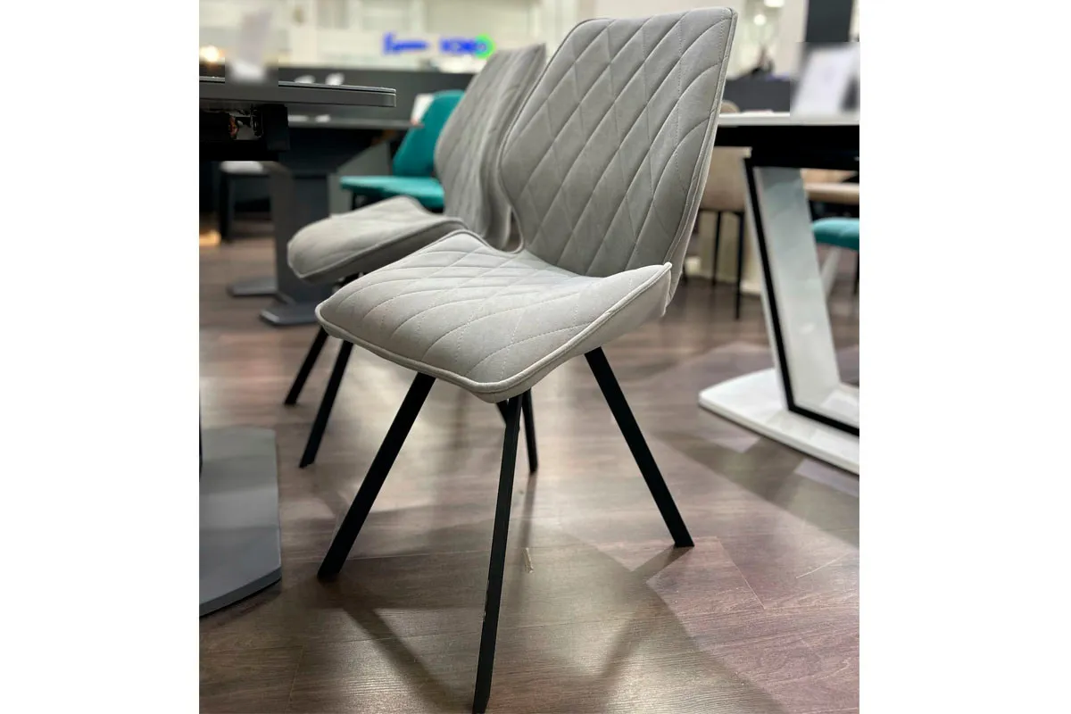 Стул Матэо (Черный муар/Микровелюр BRENDY Grey) - купить в Озерце