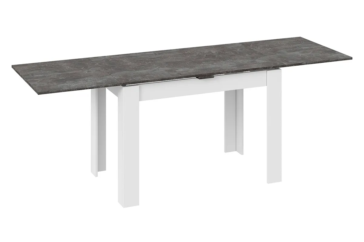 Стол раздвижной Промо тип 4 (Белый/Ателье темный) - купить в Озерце