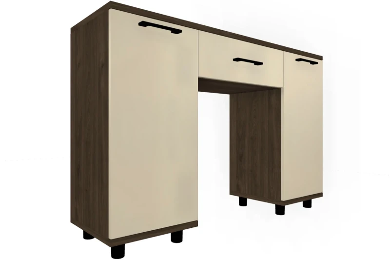 Туалетный столик СТ-5002-ГТ-КГ (Гикори Джексон Темный/Кашемир Глянцевый) — Мебель-центр Озерцо