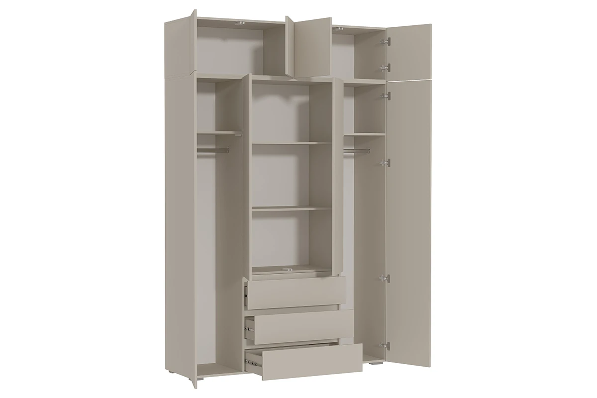 Шкаф с антресолью 4-створчатый Веста (Бежевый) в мебель-центре Озерцо
