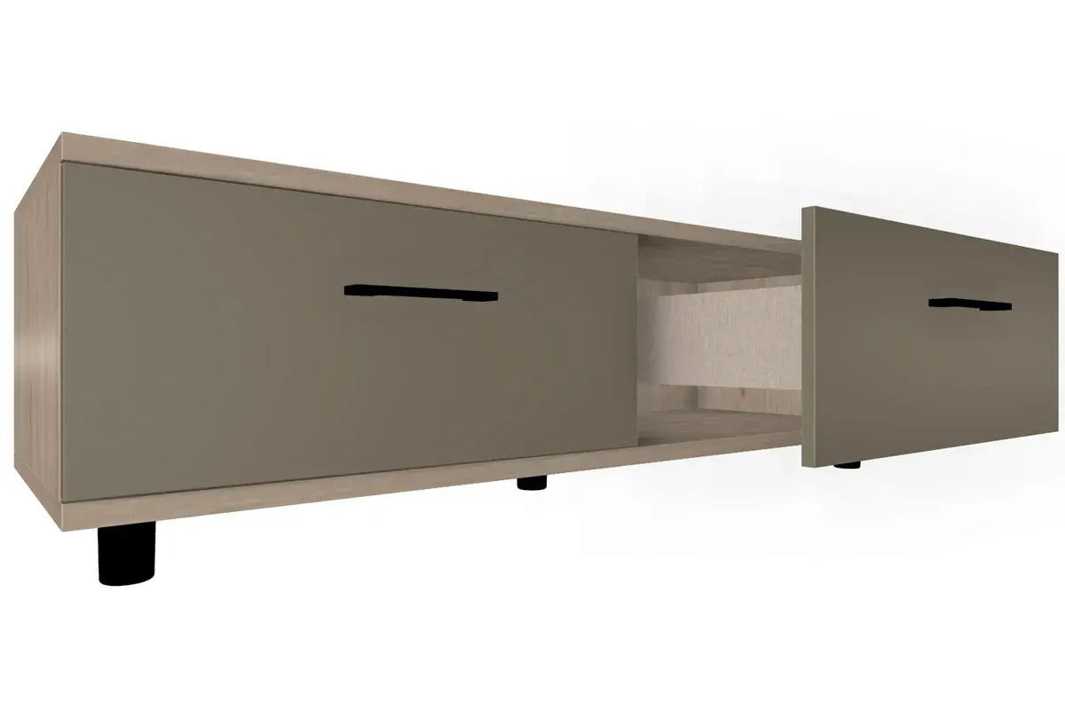 Тумба ТБ-5073-ГС-ЛМ (Гикори Джексон Светлый/Латте Матовый) — Мебель-центр Озерцо