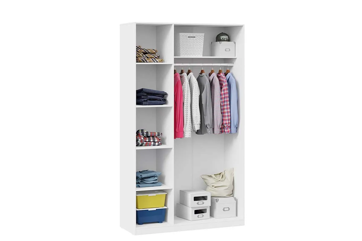 Шкаф комбинированный Тесса (Белый Жемчуг/Белый глянец) в мебель-центре Озерцо