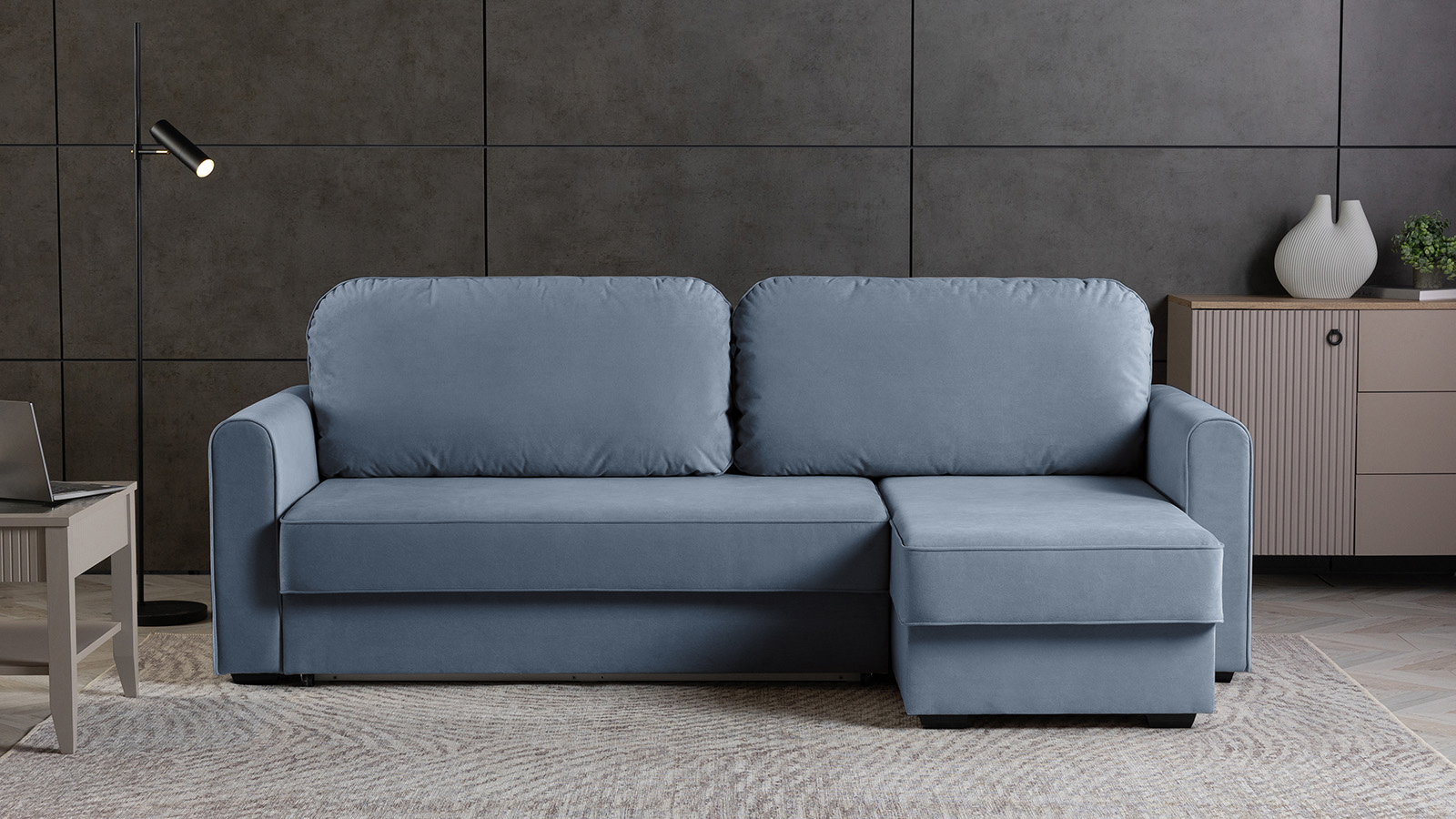 Диван -кровать угловой Magni ткань Casanova Ice 144x233 — купить в Озерце