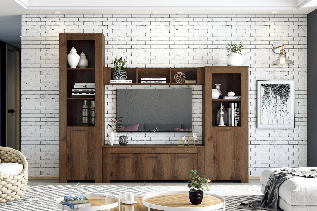 Пенал Квадро-25 (Дуб делано темный) в мебель-центре Озерцо