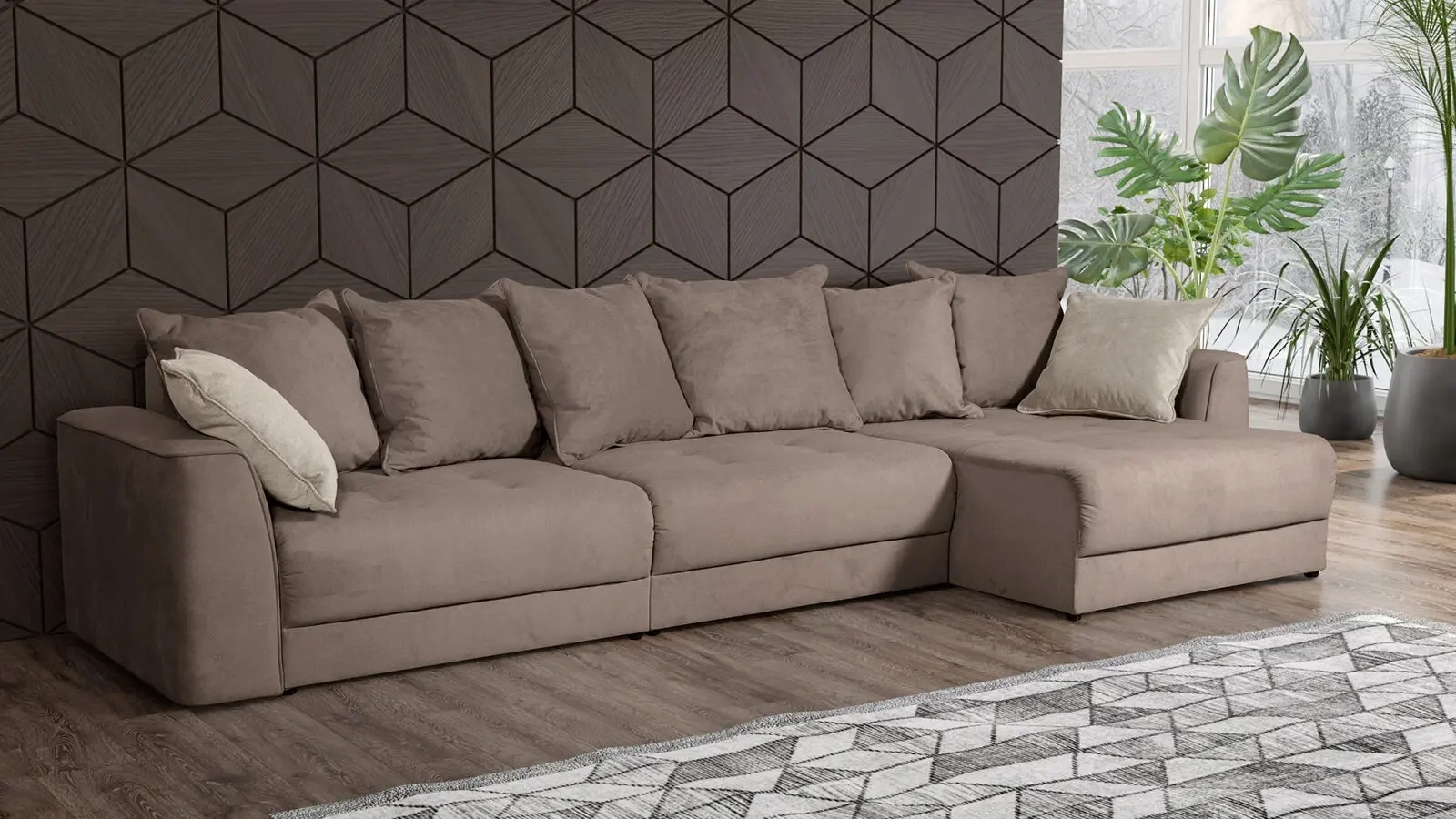 Диван угловой Monako New, Тк. Happy 233+Happy 102 156x356 — купить в Озерце