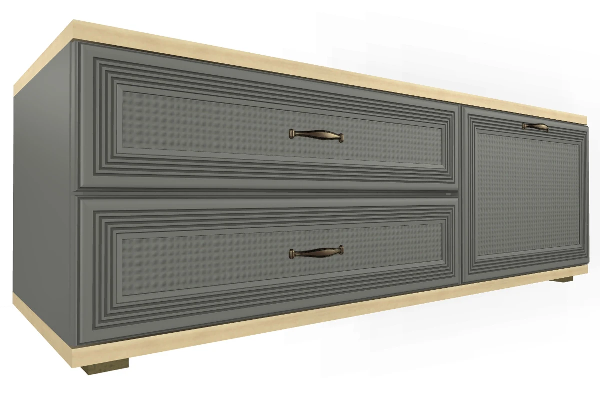 Гостиная Карина-24 (Ясень Асахи/Серый Оникс) — Мебель-центр Озерцо